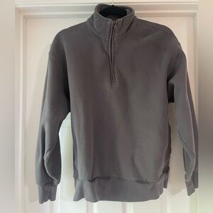 TNA Charcoal Zip-Up Sweater